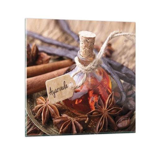 Impression sur verre - Image sur verre - Vers l'unité du corps et de l'esprit - 30x30 cm