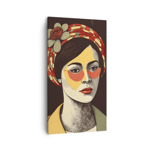 Impression sur toile - Image sur toile - Dame Corail - 45x80 cm