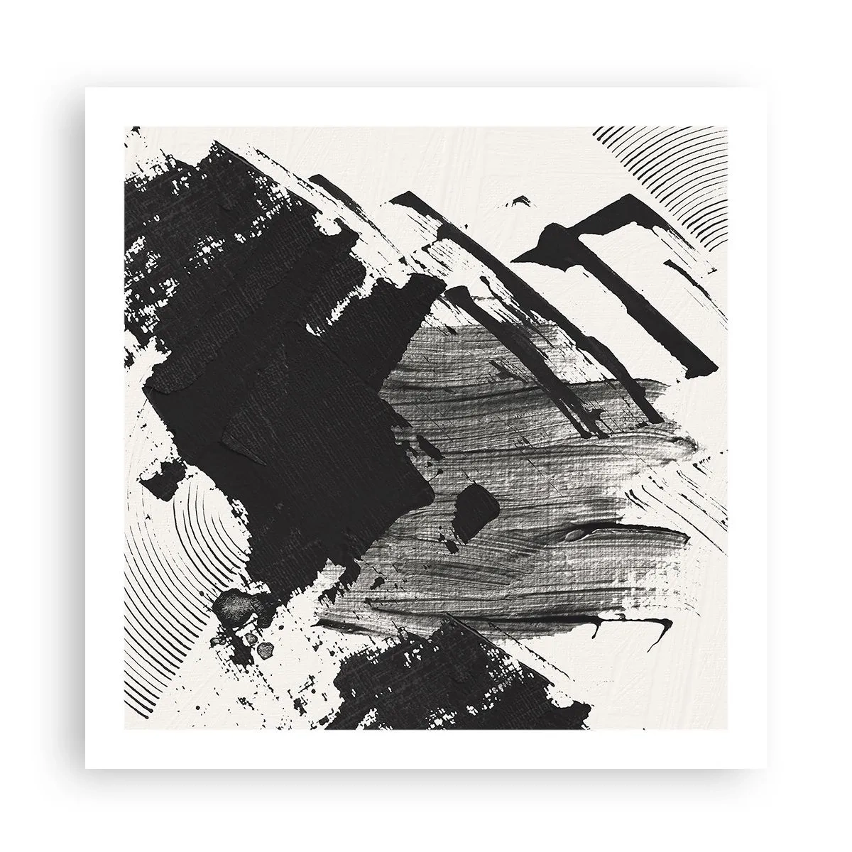Affiche - Poster - Abstraction – expression du noir - 60x60 cm