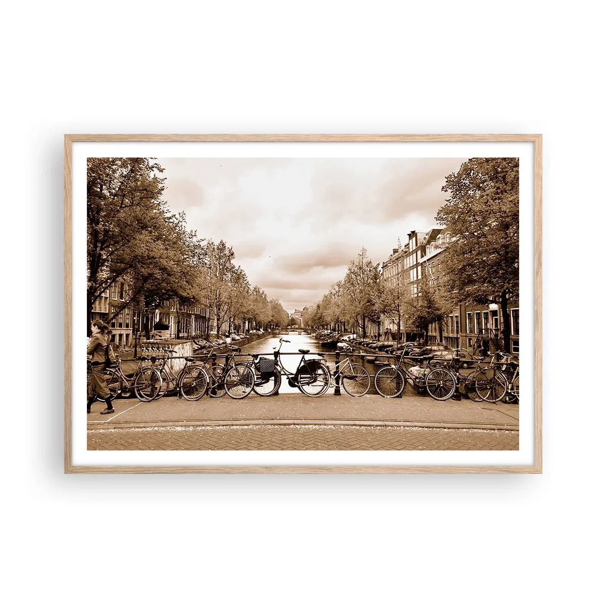 Affiche dans un chêne clair - Poster - Ambiance hollandaise - 100x70 cm