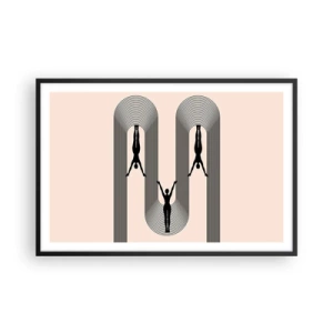 Affiche dans un cadre noir - Poster - Les jambes en l’air - 91x61 cm