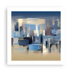 Affiche - Poster - Construction bleue - 50x50 cm