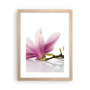 Affiche dans un chêne clair - Poster - Délicat comme une brise de printemps - 30x40 cm