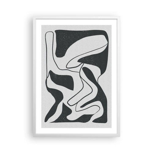 Affiche dans un cadre blanc - Poster - Amusement de labyrinthe abstrait - 50x70 cm