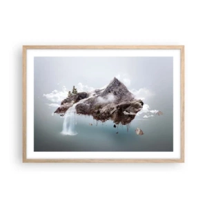 Affiche dans un chêne clair - Poster - L'oeil du surréaliste - 70x50 cm