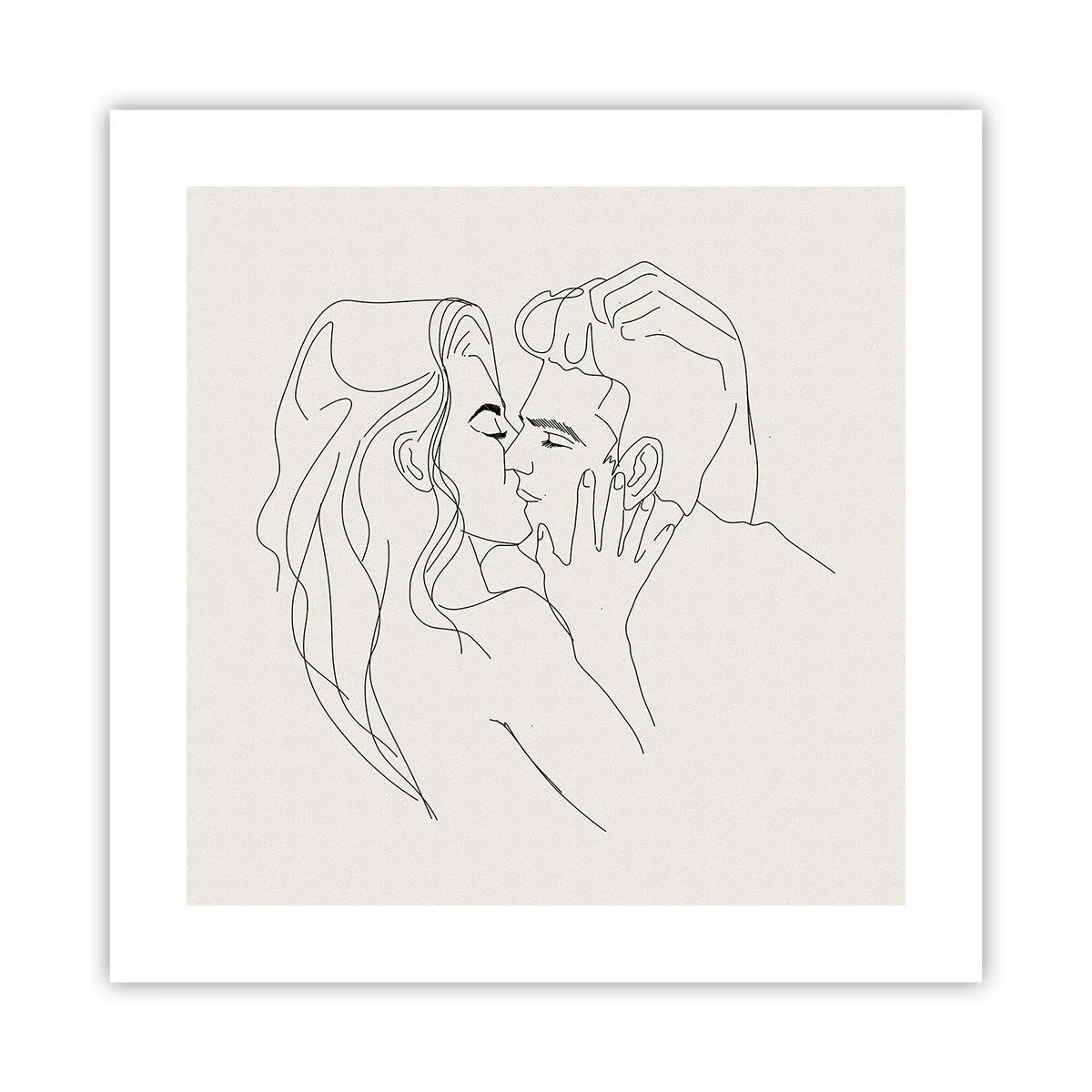 Affiche - Poster - Enlacé de sentiment - 40x40 cm