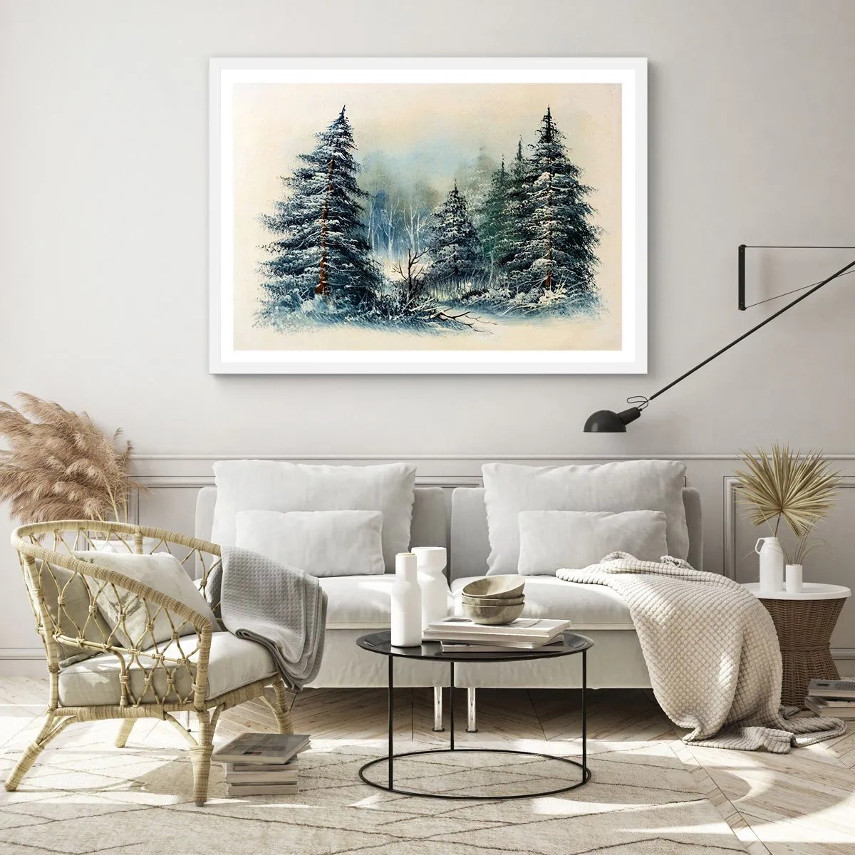 Affiche dans un cadre blanc - Poster - Prêt pour les fêtes - 100x70 cm