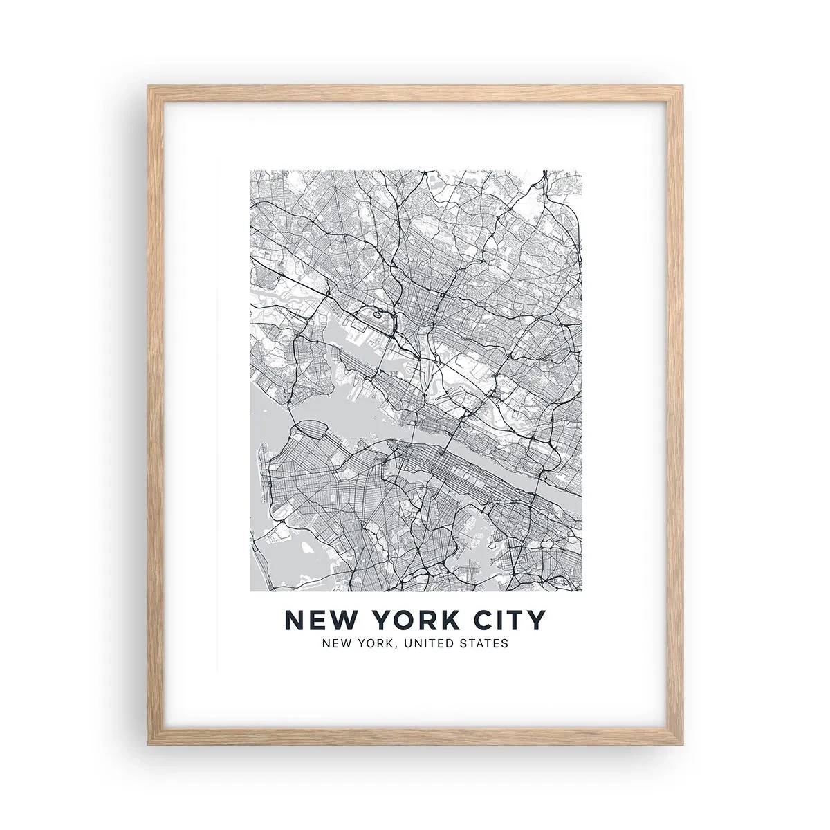 Affiche dans un chêne clair - Poster - Anatomie de la métropole - 40x50 cm