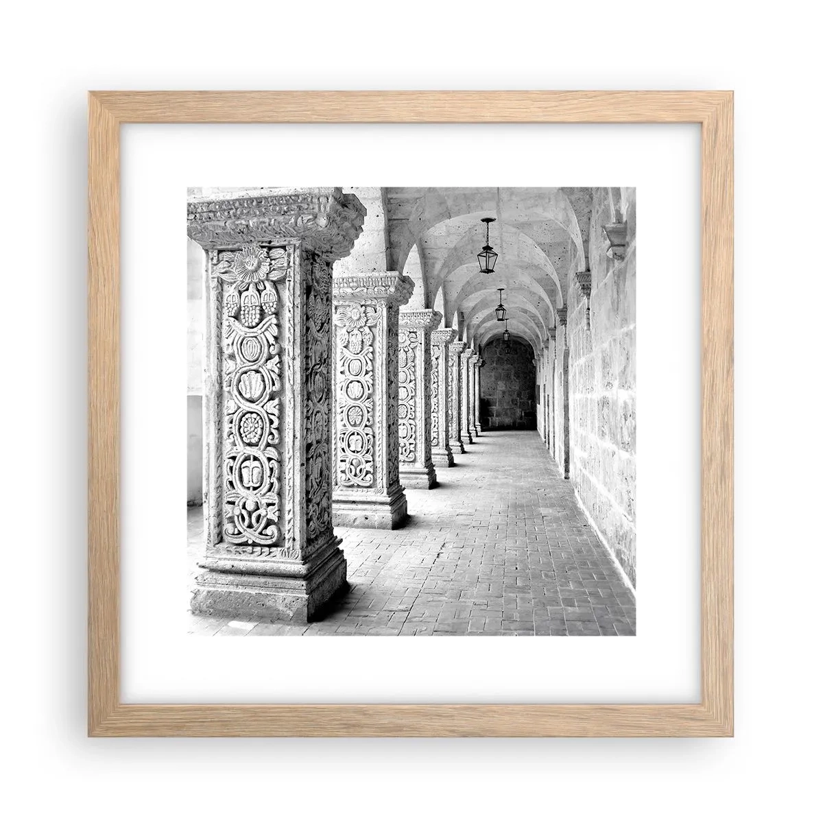 Affiche dans un chêne clair - Poster - Où cela mène-t-il…? - 30x30 cm