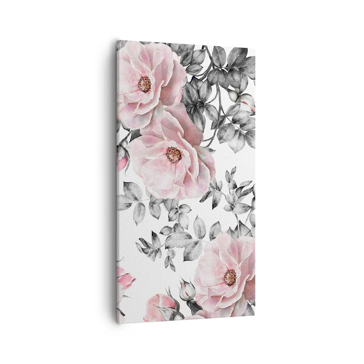 Impression sur toile - Image sur toile - Se perdre dans les fleurs des roses - 55x100 cm