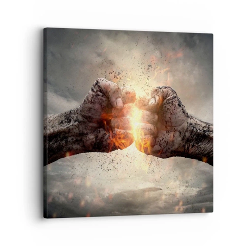 Impression sur toile - Image sur toile - Lève-toi pour le combat - 30x30 cm