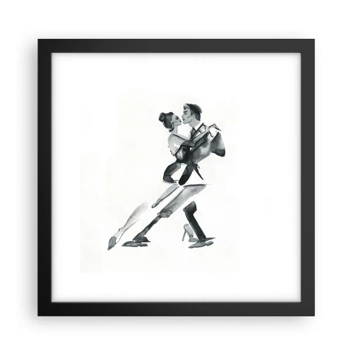 Affiche dans un cadre noir - Poster - En un battement - 30x30 cm