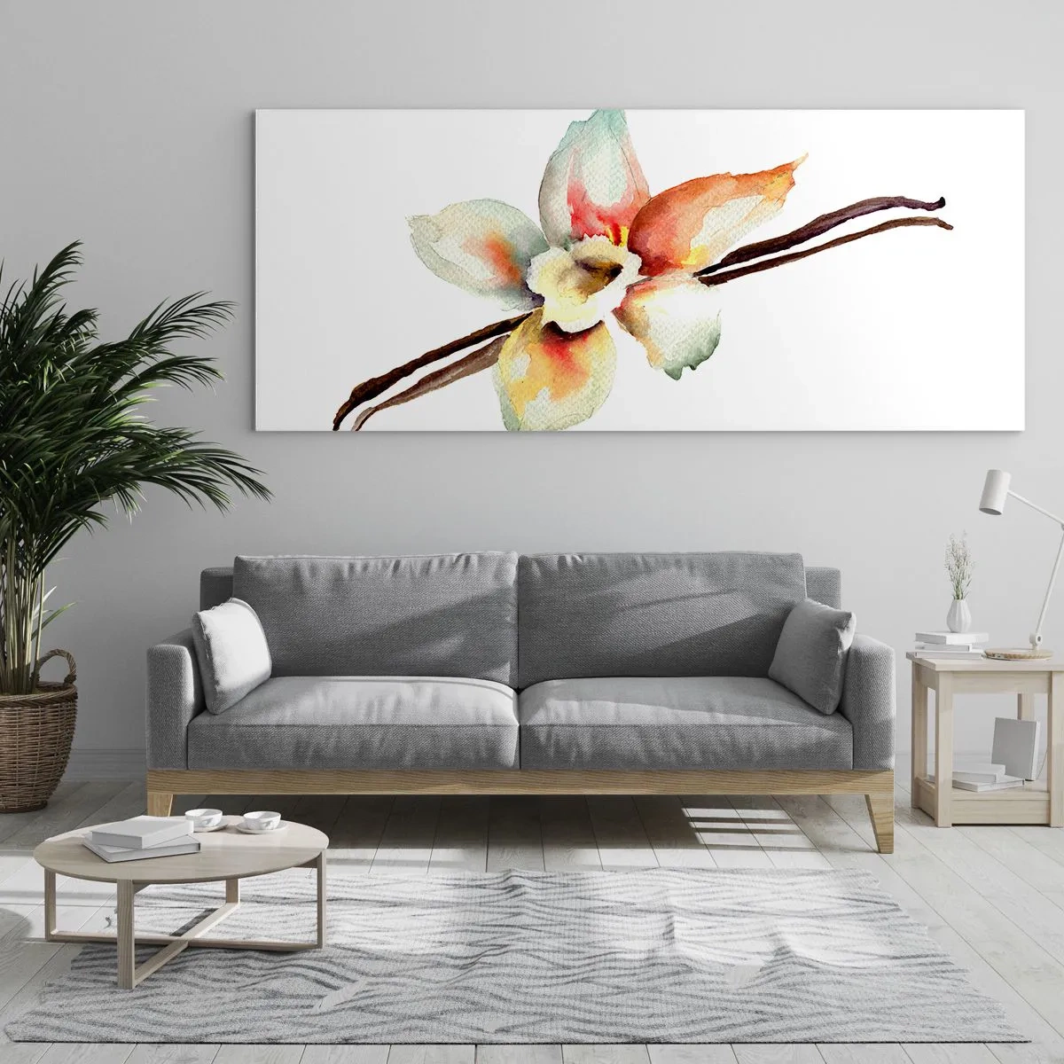 Impression sur verre - Image sur verre - Douceur de couleur renversée - 90x30 cm