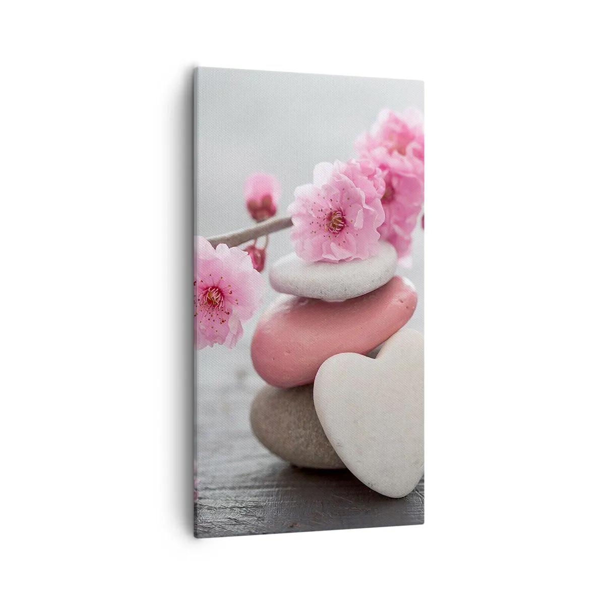 Impression sur toile - Image sur toile - Le bonheur avec une fleur de cerisier - 55x100 cm