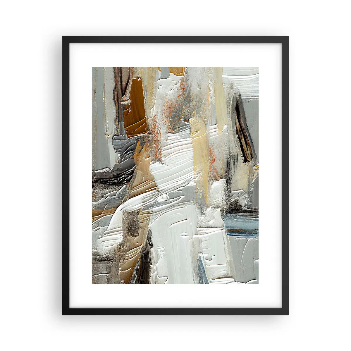 Affiche dans un cadre noir - Poster - Couches colorées - 40x50 cm