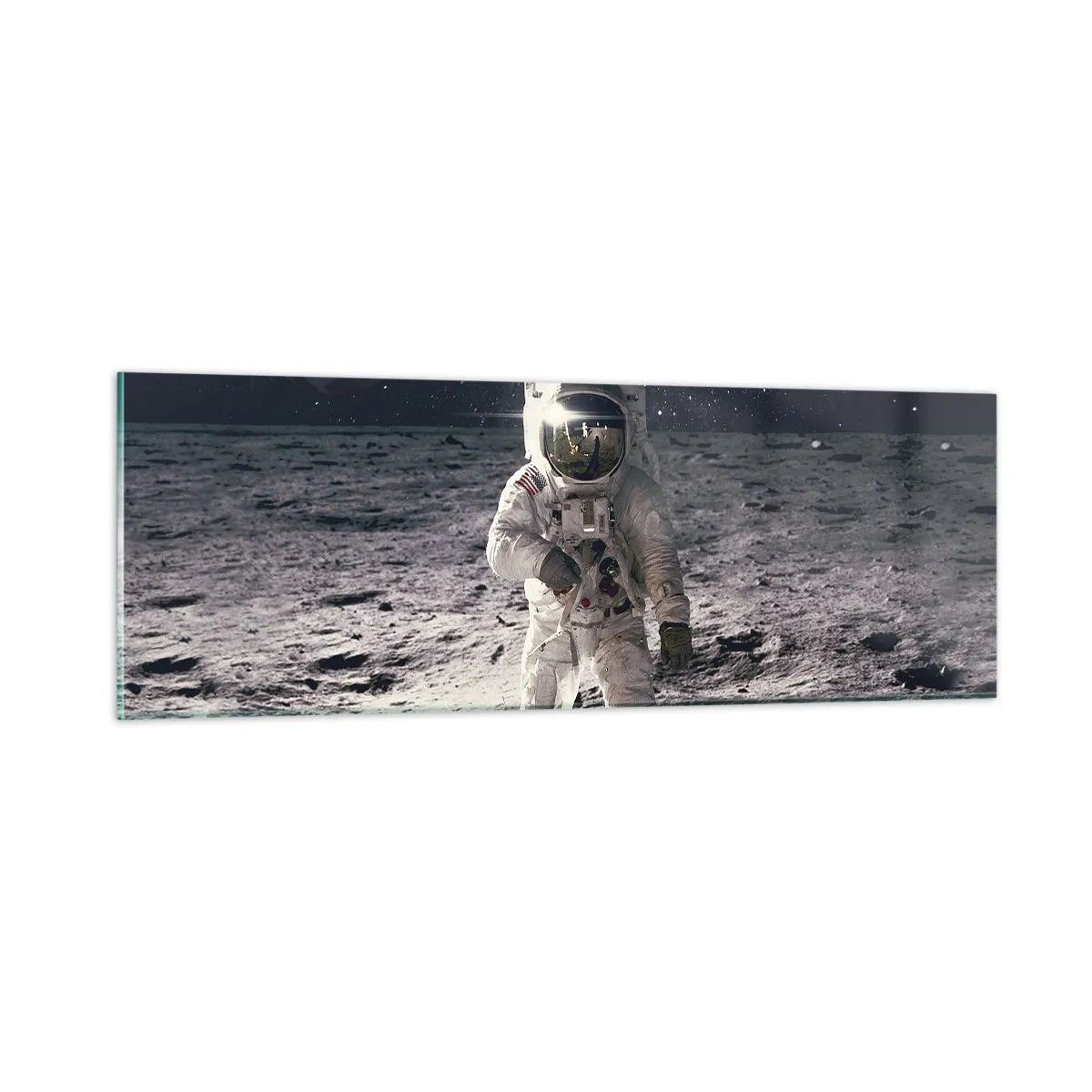 Impression sur verre - Image sur verre - Salutations de la lune - 90x30 cm