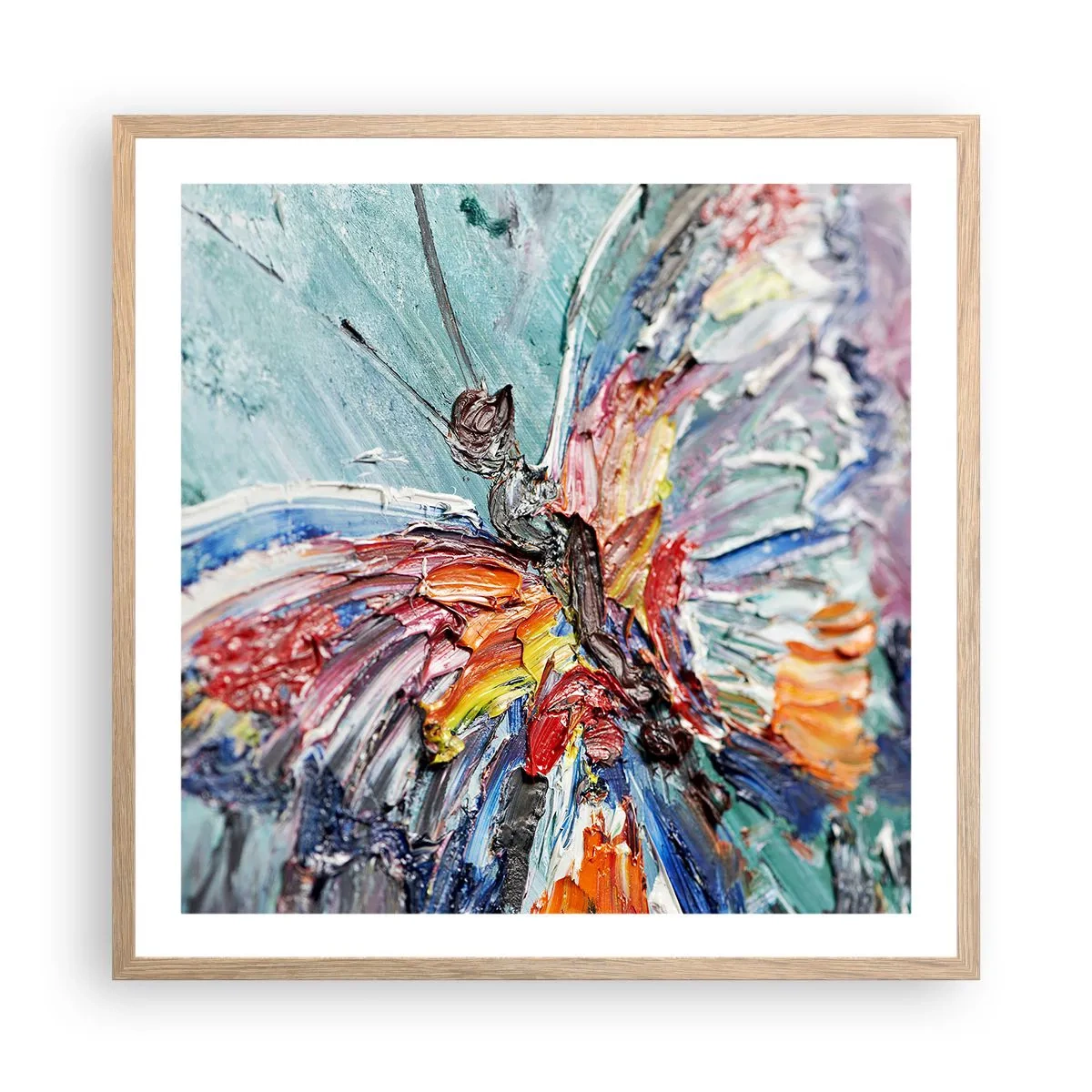 Affiche dans un chêne clair - Poster - Peint par nature - 60x60 cm