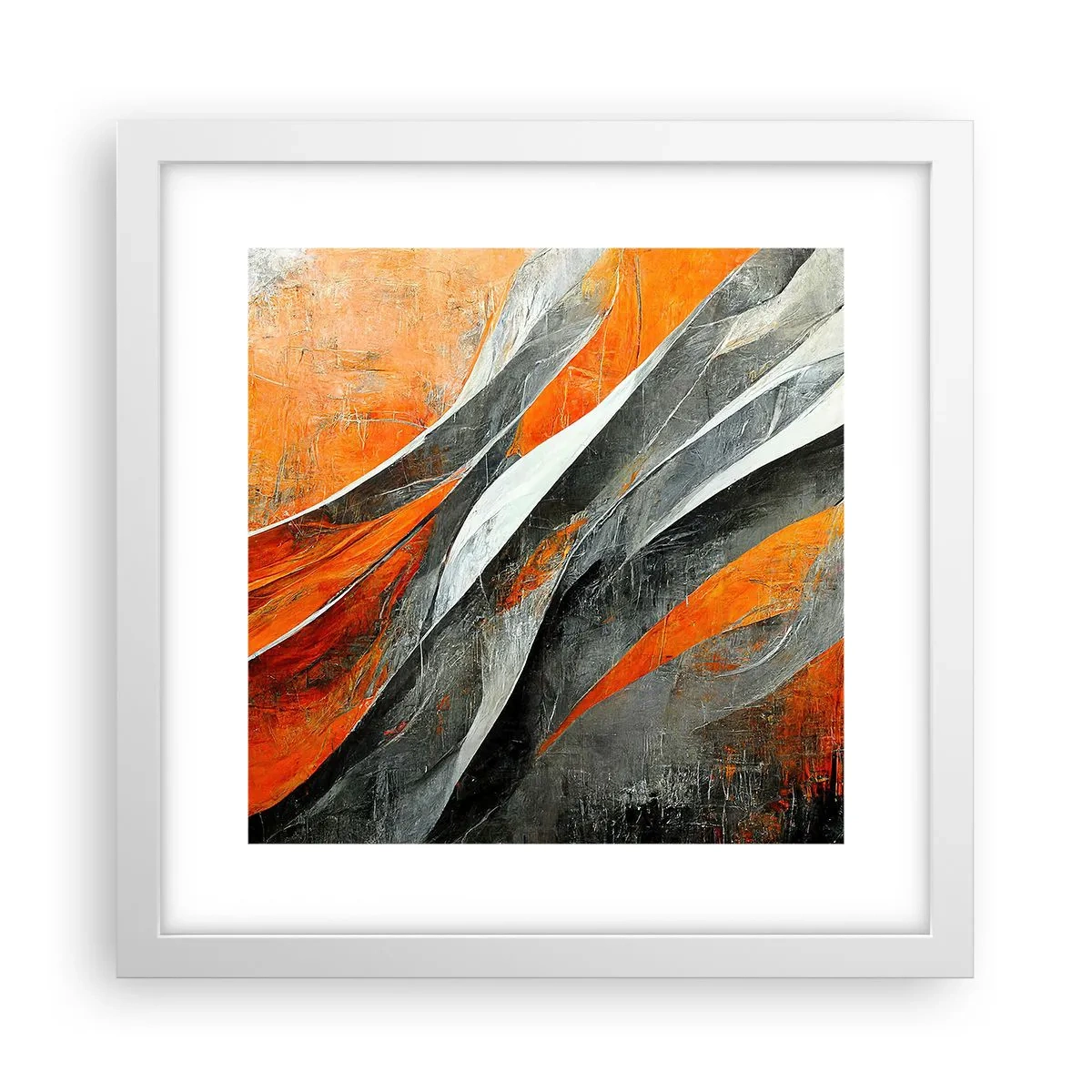 Affiche dans un cadre blanc - Poster - Chaleur et froid - 30x30 cm