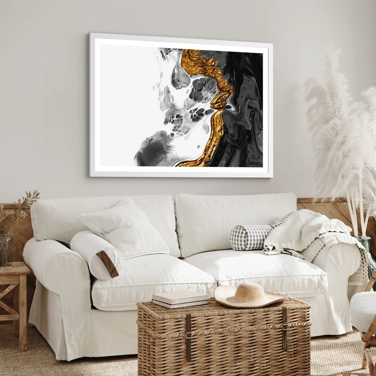 Affiche dans un cadre blanc - Poster - Composition organique - 40x30 cm