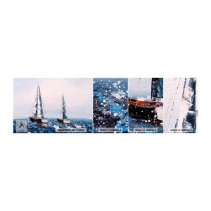 Échantillon de Papier Peint Autocollant Deluxe Sticker - Confrérie du vent - Voiliers, Paysage, Bord de mer - 100x30 cm