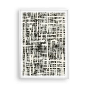 Affiche dans un cadre blanc - Poster - Composition tissée - 70x100 cm