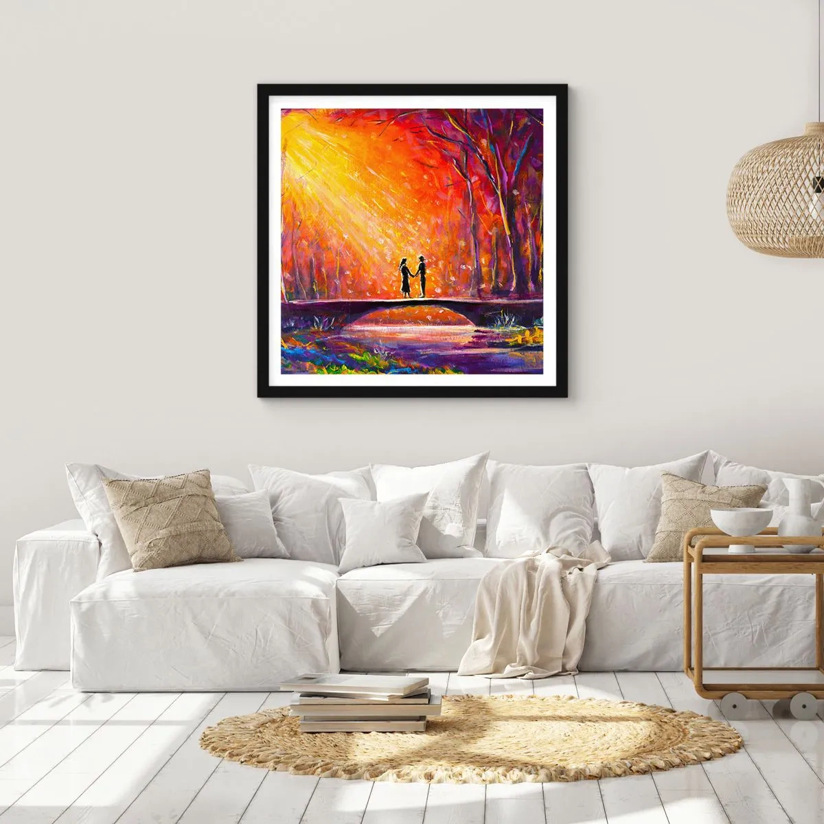 Affiche dans un cadre noir - Poster - Le ciel les aime aussi - 40x40 cm