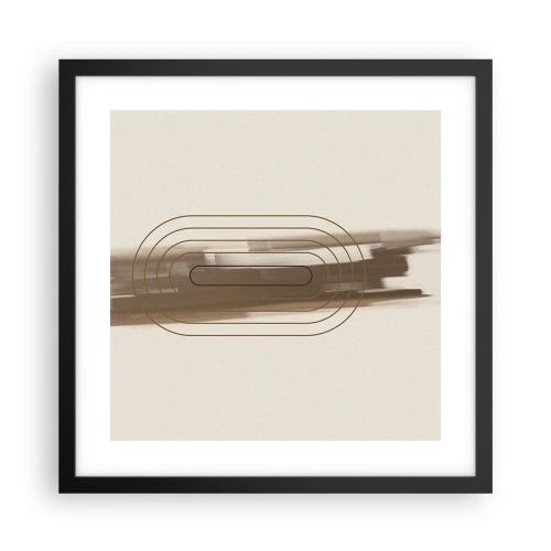 Affiche dans un cadre noir - Poster - Parfum de gris - 40x40 cm