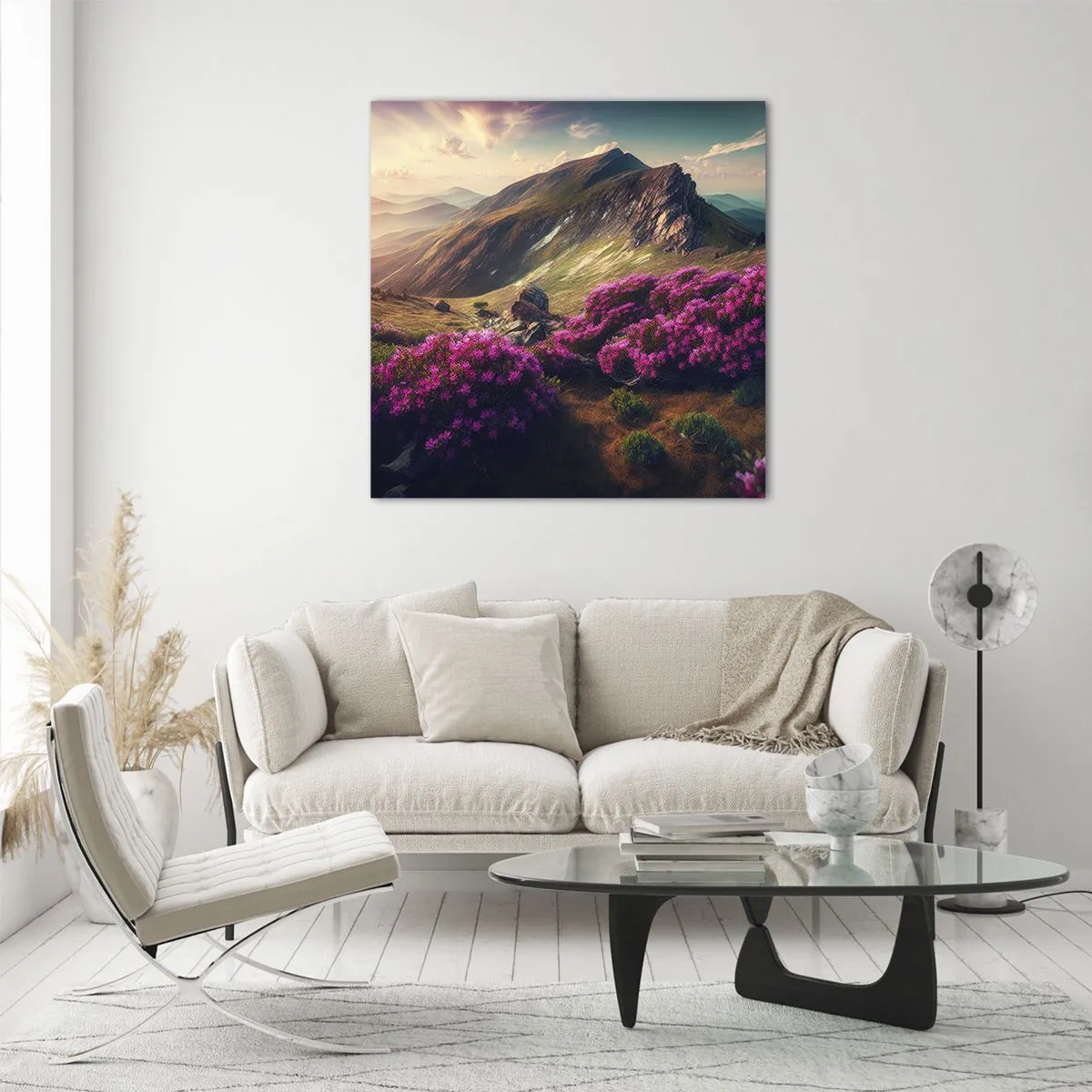 Impression sur verre - Image sur verre - L'été à la montagne - 40x40 cm