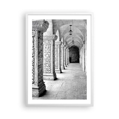 Affiche dans un cadre blanc - Poster - Où cela mène-t-il…? - 50x70 cm