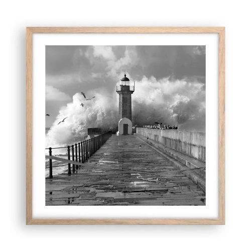 Affiche dans un chêne clair - Poster - Sans peur - 50x50 cm