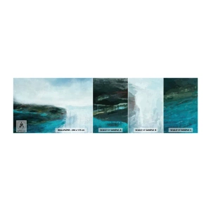 Échantillon de Papier Peint Autocollant Deluxe Sticker - Abstraction nautique - Abstraction, Contemporain, Mer - 100x30 cm