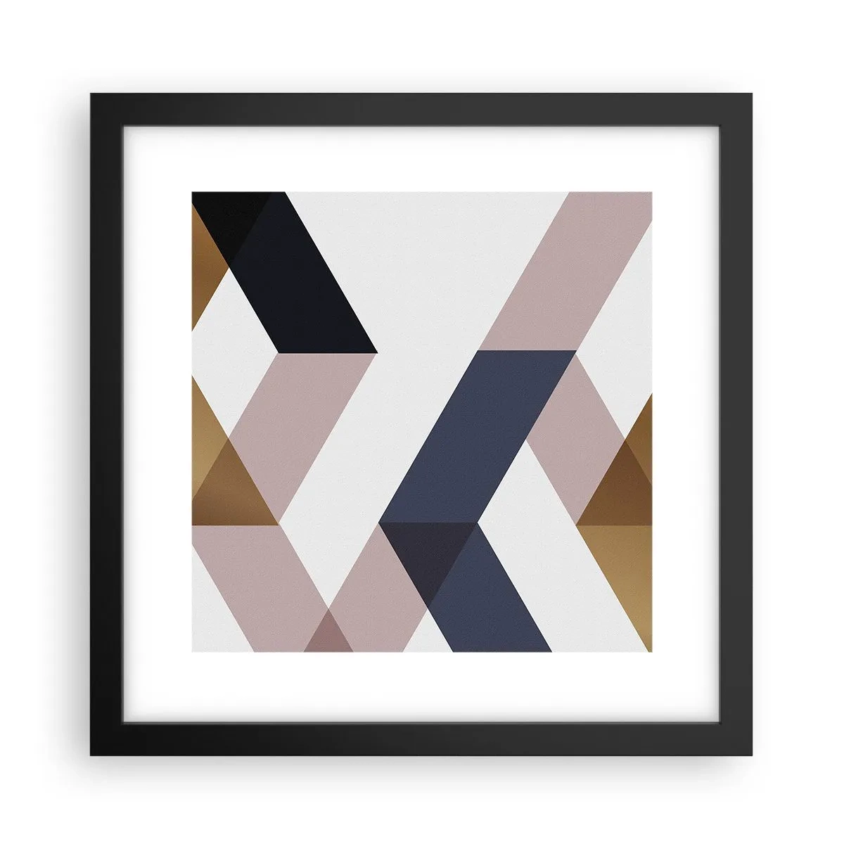 Affiche dans un cadre noir - Poster - Plats et angles - 30x30 cm
