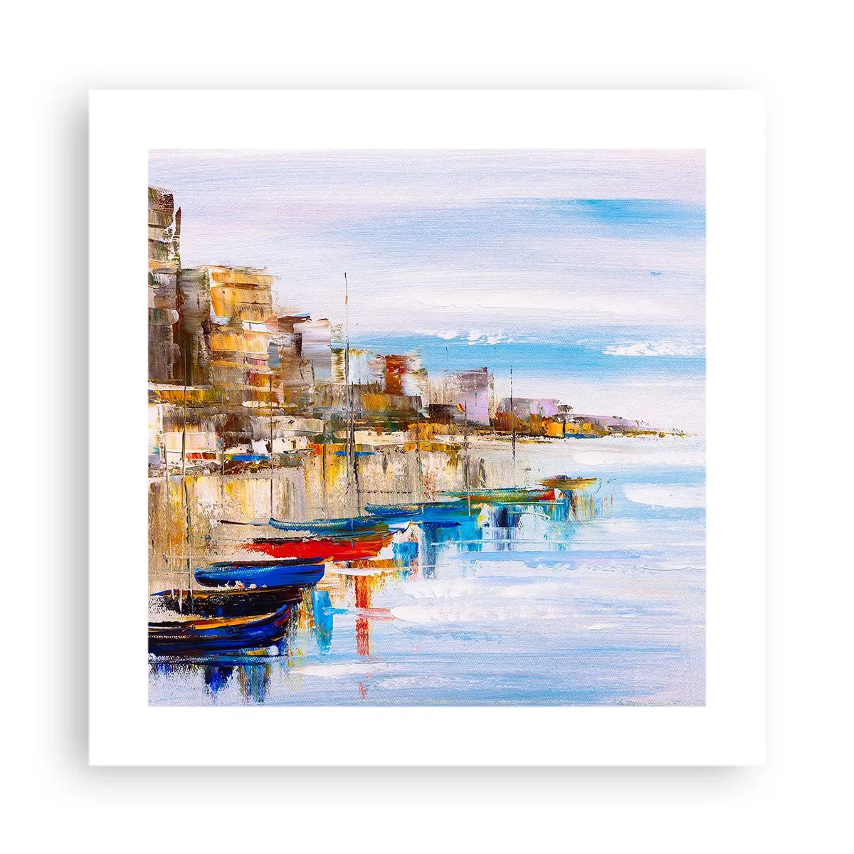 Affiche - Poster - Un havre urbain multicolore - 40x40 cm