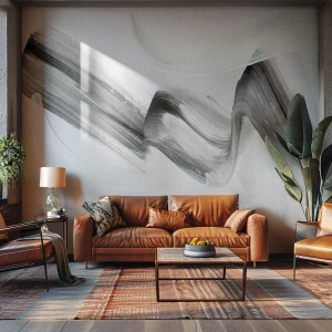 Papier Peint Autocollant Deluxe Sticker - Mine de rien pour s'amuser - Minimalisme, Abstraction, Brosse - 300x210 cm