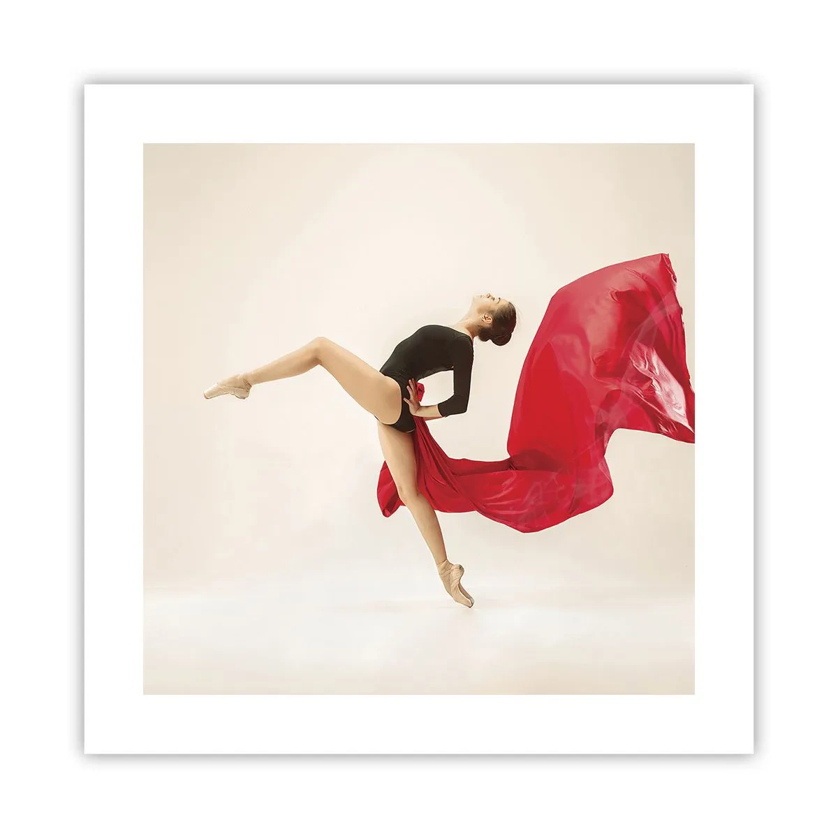 Affiche - Poster - Rouge et noir - 40x40 cm