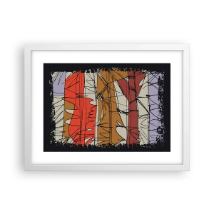 Affiche dans un cadre blanc - Poster - Composition spontanée - 40x30 cm