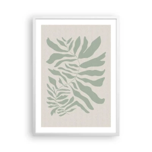 Affiche dans un cadre blanc - Poster - Brindille d'émeraude - 50x70 cm