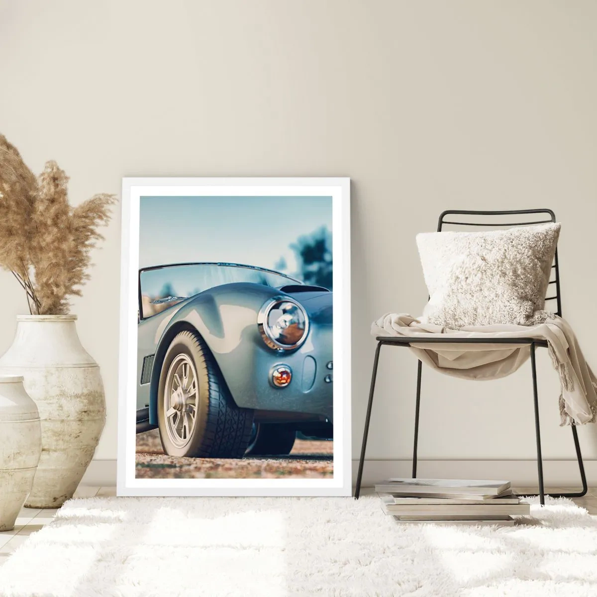 Affiche dans un cadre blanc - Poster - Ce qui compte c'est le style - 70x100 cm