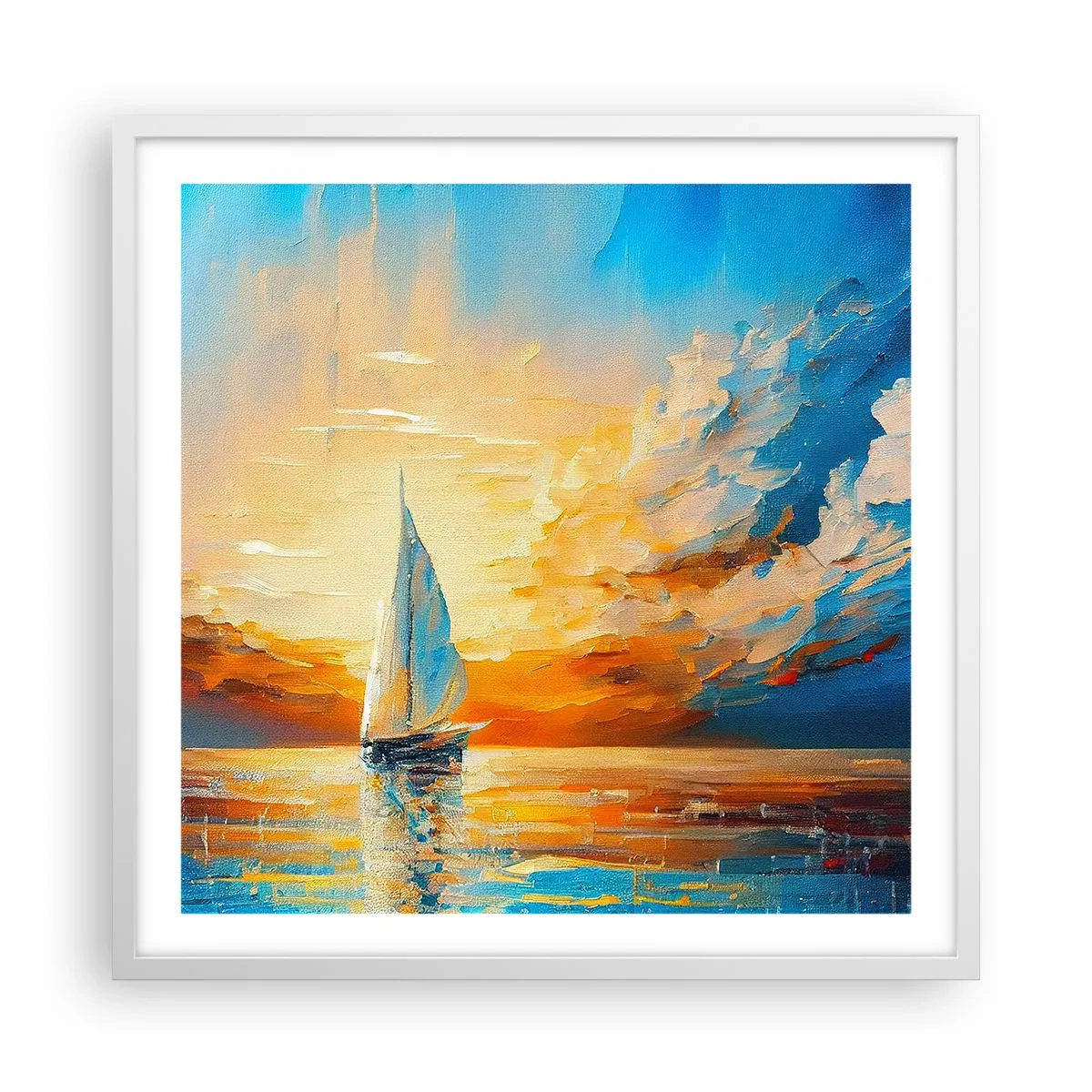 Affiche dans un cadre blanc - Poster - Expédition en or - 60x60 cm