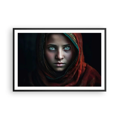 Affiche dans un cadre noir - Poster - Princesse orientale - 91x61 cm