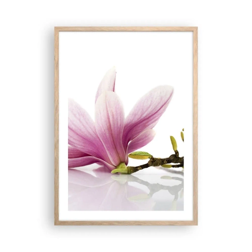 Affiche dans un chêne clair - Poster - Délicat comme une brise de printemps - 50x70 cm