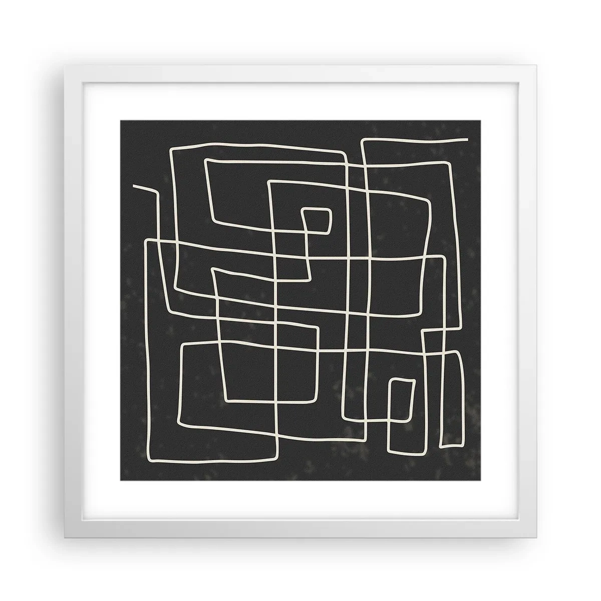 Affiche dans un cadre blanc - Poster - Pas aussi simple - 40x40 cm