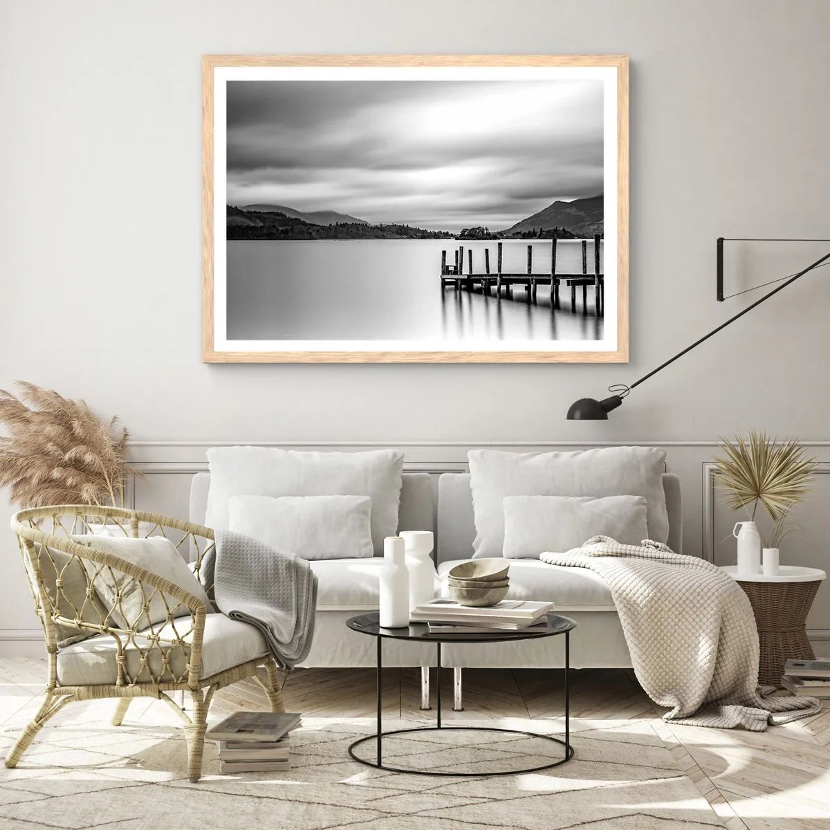 Affiche dans un chêne clair - Poster - Douceur et force - 100x70 cm