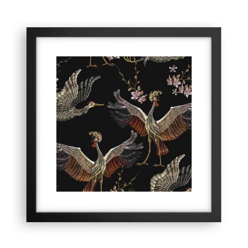 Affiche dans un cadre noir - Poster - Un oiseau de conte de fées - 30x30 cm