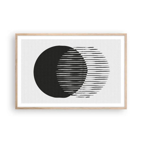 Affiche dans un chêne clair - Poster - Son alter ego - 91x61 cm