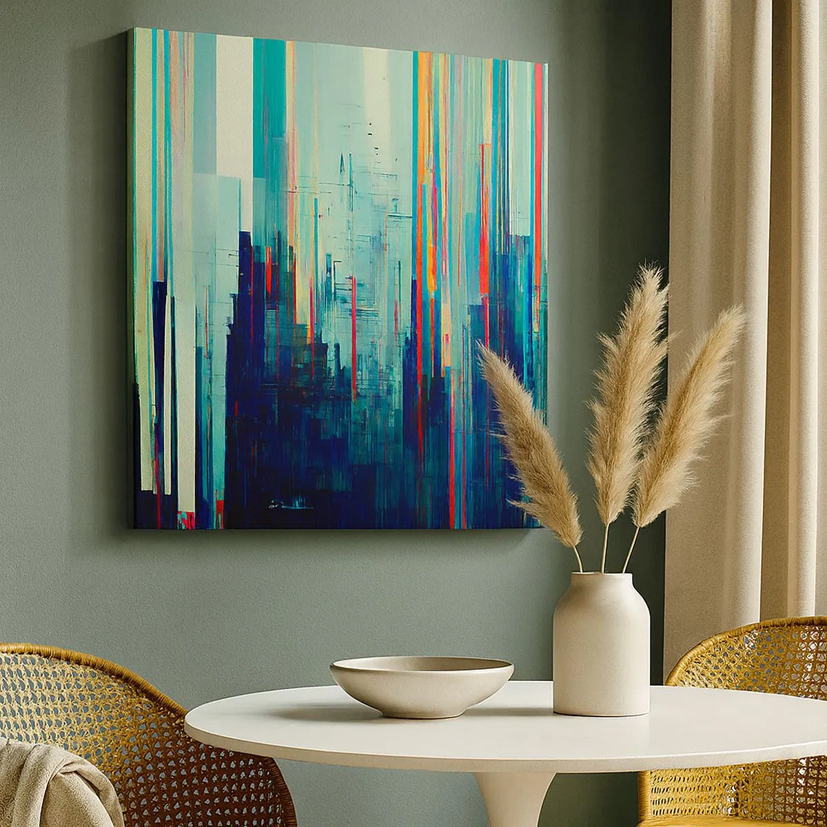 Impression sur toile - Image sur toile - Ville futuriste - 30x30 cm