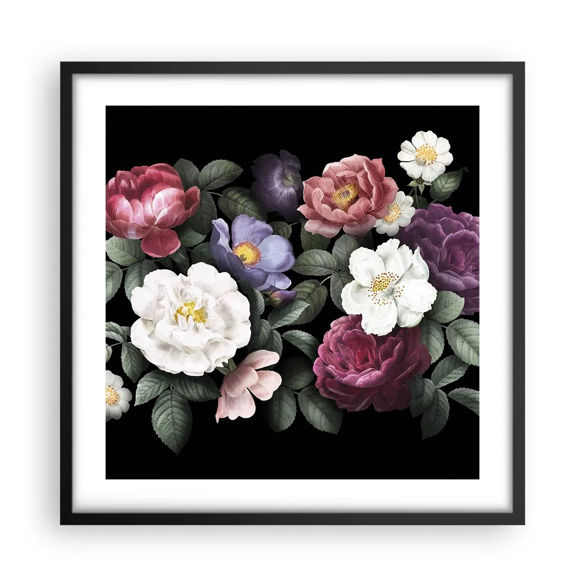 Affiche dans un cadre noir - Poster - D'un jardin anglais - 50x50 cm