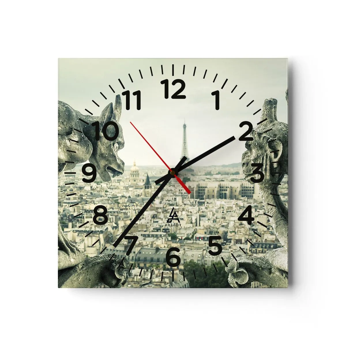 Horloge murale - Pendule murale - Bavardage parisien - 40x40 cm