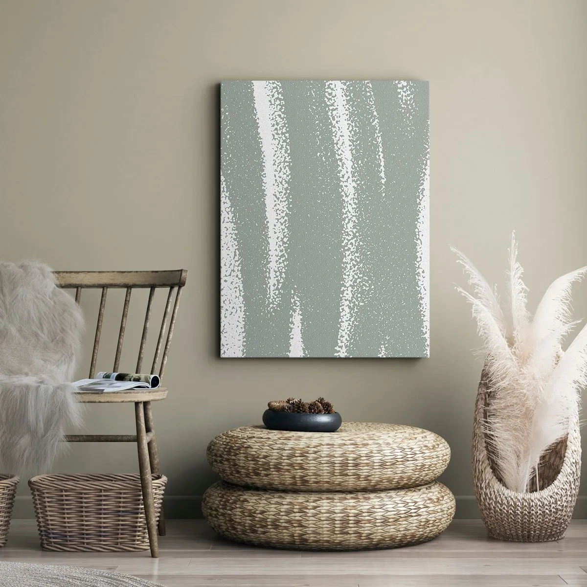 Impression sur toile - Image sur toile - Abstraction dans un climat hivernal - 45x80 cm