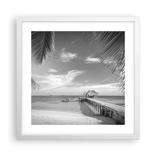 Affiche dans un cadre blanc - Poster - Souvenirs ou rêve? - 40x40 cm